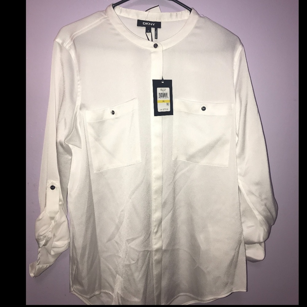 DKNY white blouse in medium